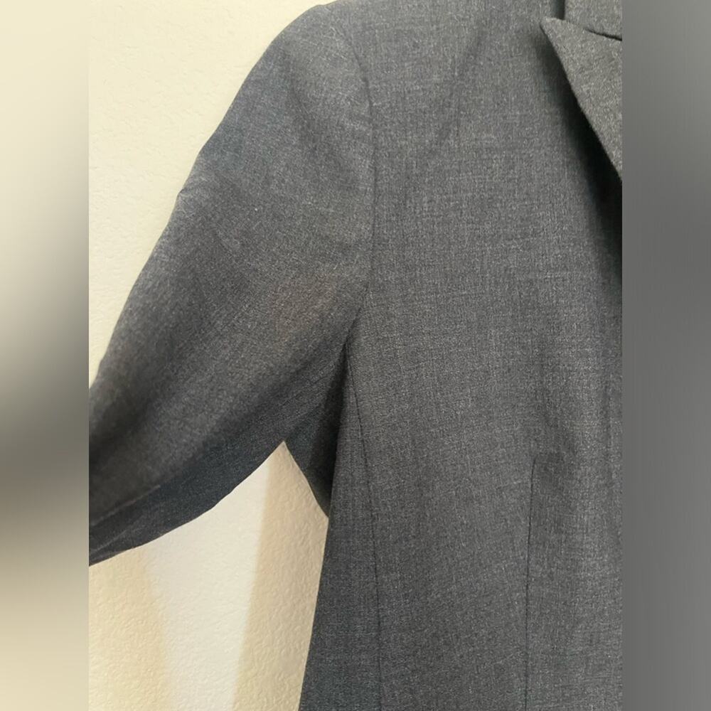 Theory Gray Wool Fully Lined One Button Blazer Mi… - image 5